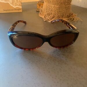 Solar Shield, fits over your glasses, SS FO-012 TORTOISE SHELL driving WVN.